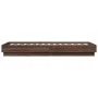 Estructura de cama con luces LED roble marrón 90x190 cm de , Camas y somieres - Ref: Foro24-839545, Precio: 101,87 €, Descuen...