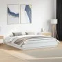 Bed frame with white LED lights 200x200 cm by , Beds and slatted bases - Ref: Foro24-3209765, Price: 160,91 €, Discount: %