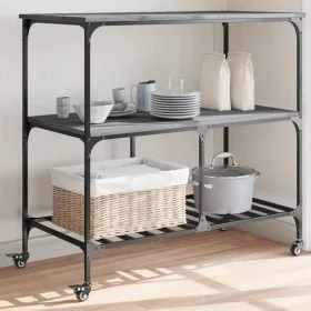 Sonoma grauer Küchenwagen aus Holzwerkstoff, 100 x 50 x 95 cm von , Küchen- und Speisewagen - Ref: Foro24-842309, Preis: 92,6...