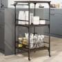 Küchenwagen aus braunem Eichenholzwerkstoff, 60,5 x 50 x 105 cm von , Küchen- und Speisewagen - Ref: Foro24-842340, Preis: 63...