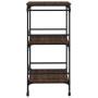 Küchenwagen aus braunem Eichenholzwerkstoff, 60,5 x 50 x 105 cm von , Küchen- und Speisewagen - Ref: Foro24-842340, Preis: 63...