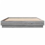 Estructura de cama con luces LED gris Sonoma 160x200 cm de , Camas y somieres - Ref: Foro24-3209784, Precio: 196,66 €, Descue...