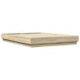 Bed frame with LED lights Sonoma oak 120x200 cm by , Beds and slatted bases - Ref: Foro24-3209802, Price: 137,02 €, Discount: %