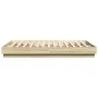 Bed frame with LED lights Sonoma oak 120x200 cm by , Beds and slatted bases - Ref: Foro24-3209802, Price: 135,37 €, Discount: %
