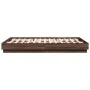 Bed frame with LED lights brown oak 150x200 cm by , Beds and slatted bases - Ref: Foro24-3209792, Price: 181,02 €, Discount: %