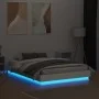 Bed frame with white LED lights 135x190 cm by , Beds and slatted bases - Ref: Foro24-3209814, Price: 151,81 €, Discount: %