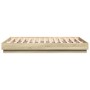 Bed frame with LED lights Sonoma oak 135x190 cm by , Beds and slatted bases - Ref: Foro24-3209816, Price: 139,00 €, Discount: %