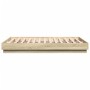 Bed frame with LED lights Sonoma oak 140x190 cm by , Beds and slatted bases - Ref: Foro24-3209809, Price: 145,55 €, Discount: %