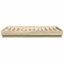 Bed frame with LED lights Sonoma oak 140x190 cm by , Beds and slatted bases - Ref: Foro24-3209809, Price: 143,37 €, Discount: %