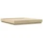 Bed frame with LED lights Sonoma oak 200x200 cm by , Beds and slatted bases - Ref: Foro24-3209767, Price: 155,17 €, Discount: %