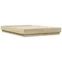 Bed frame with LED lights Sonoma oak 120x190 cm by , Beds and slatted bases - Ref: Foro24-3209823, Price: 130,55 €, Discount: %