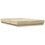 Bed frame with LED lights Sonoma oak 120x190 cm by , Beds and slatted bases - Ref: Foro24-3209823, Price: 130,55 €, Discount: %