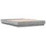 Sonoma gray engineered wood bed frame 120x200 cm by , Beds and slatted bases - Ref: Foro24-3209868, Price: 119,04 €, Discount: %