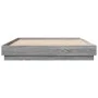 Sonoma gray engineered wood bed frame 120x200 cm by , Beds and slatted bases - Ref: Foro24-3209868, Price: 119,04 €, Discount: %