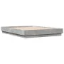 Concrete gray engineered wood bed frame 135x190cm by , Beds and slatted bases - Ref: Foro24-3209880, Price: 119,48 €, Discoun...