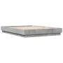 Concrete gray engineered wood bed frame 135x190cm by , Beds and slatted bases - Ref: Foro24-3209880, Price: 119,48 €, Discoun...