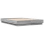 Sonoma gray engineered wood bed frame 135x190 cm by , Beds and slatted bases - Ref: Foro24-3209882, Price: 121,45 €, Discount: %