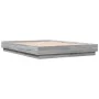 Sonoma gray engineered wood bed frame 140x190 cm by , Beds and slatted bases - Ref: Foro24-3209875, Price: 122,02 €, Discount: %