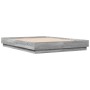 Sonoma-grauer Holzwerkstoff-Bettrahmen 140 x 190 cm von , Betten und Lattenroste - Ref: Foro24-3209875, Preis: 123,52 €, Raba...