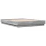 Sonoma gray engineered wood bed frame 140x190 cm by , Beds and slatted bases - Ref: Foro24-3209875, Price: 122,02 €, Discount: %