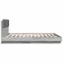 Bed frame headboard LED lights Sonoma gray 160x200 cm by , Beds and slatted bases - Ref: Foro24-3210001, Price: 218,49 €, Dis...