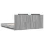 Bed frame headboard LED lights Sonoma gray 160x200 cm by , Beds and slatted bases - Ref: Foro24-3210001, Price: 218,49 €, Dis...