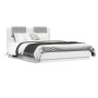 Estructura de cama con cabecero y luces LED blanco 150x200 cm de , Camas y somieres - Ref: Foro24-3210003, Precio: 202,02 €, ...