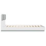 Bed frame with headboard and white LED lights 150x200 cm by , Beds and slatted bases - Ref: Foro24-3210003, Price: 202,02 €, ...