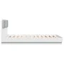 Bed frame with headboard and white LED lights 150x200 cm by , Beds and slatted bases - Ref: Foro24-3210003, Price: 200,35 €, ...