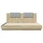 Bed frame headboard LED lights Sonoma oak 180x200 cm by , Beds and slatted bases - Ref: Foro24-3209991, Price: 236,95 €, Disc...