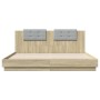 Estructura de cama cabecero luces LED roble Sonoma 180x200 cm de , Camas y somieres - Ref: Foro24-3209991, Precio: 246,92 €, ...