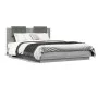Bed frame headboard LED lights Sonoma gray 120x200 cm by , Beds and slatted bases - Ref: Foro24-3210022, Price: 185,61 €, Dis...