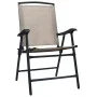 Sillas plegables de jardín 2 unidades textilene gris taupe de vidaXL, Sillas de jardín - Ref: Foro24-47925, Precio: 90,07 €, ...