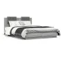 Bed frame headboard LED lights Sonoma gray 140x200 cm by , Beds and slatted bases - Ref: Foro24-3210015, Price: 197,61 €, Dis...
