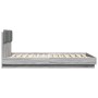 Bed frame headboard LED lights Sonoma gray 140x200 cm by , Beds and slatted bases - Ref: Foro24-3210015, Price: 197,00 €, Dis...