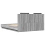 Bed frame headboard LED lights Sonoma gray 140x200 cm by , Beds and slatted bases - Ref: Foro24-3210015, Price: 197,00 €, Dis...