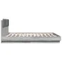 Bed frame headboard LED lights Sonoma gray 200x200 cm by , Beds and slatted bases - Ref: Foro24-3209987, Price: 273,45 €, Dis...