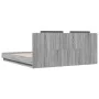 Bed frame headboard LED lights Sonoma gray 200x200 cm by , Beds and slatted bases - Ref: Foro24-3209987, Price: 273,45 €, Dis...