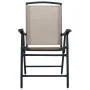 Sillas plegables de jardín 2 unidades textilene gris taupe de vidaXL, Sillas de jardín - Ref: Foro24-47925, Precio: 90,07 €, ...