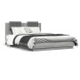 Bed frame headboard LED lights Sonoma gray 150x200 cm by , Beds and slatted bases - Ref: Foro24-3210008, Price: 199,83 €, Dis...