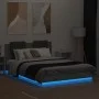 Bettgestell-Kopfteil mit LED-Leuchten, Sonoma-Grau, 150 x 200 cm von , Betten und Lattenroste - Ref: Foro24-3210008, Preis: 1...