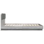 Bed frame headboard LED lights Sonoma gray 150x200 cm by , Beds and slatted bases - Ref: Foro24-3210008, Price: 199,83 €, Dis...
