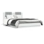 Bed frame with headboard and white LED lights 120x200 cm by , Beds and slatted bases - Ref: Foro24-3210017, Price: 187,26 €, ...