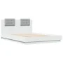 Bed frame with headboard and white LED lights 120x200 cm by , Beds and slatted bases - Ref: Foro24-3210017, Price: 187,26 €, ...