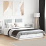Estructura de cama con cabecero y luces LED blanco 120x200 cm de , Camas y somieres - Ref: Foro24-3210017, Precio: 194,62 €, ...