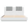 Estructura de cama con cabecero y luces LED blanco 120x200 cm de , Camas y somieres - Ref: Foro24-3210017, Precio: 194,62 €, ...