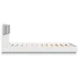 Bed frame with headboard and white LED lights 120x200 cm by , Beds and slatted bases - Ref: Foro24-3210017, Price: 187,26 €, ...