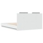 Bettgestell mit Kopfteil und weißen LED-Leuchten 120x200 cm von , Betten und Lattenroste - Ref: Foro24-3210017, Preis: 195,72...