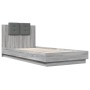 Bed frame headboard LED lights Sonoma gray 100x200 cm by , Beds and slatted bases - Ref: Foro24-3210029, Price: 174,47 €, Dis...
