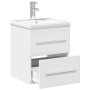 Mueble de baño con lavabo integrado blanco brillo